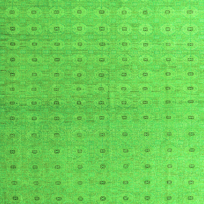 Square Abstract Green Modern Rug, abs4643grn