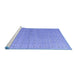 Sideview of Machine Washable Abstract Blue Modern Rug, wshabs4643blu