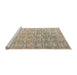 Sideview of Machine Washable Abstract Dark Almond Brown Rug, wshabs4644