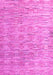 Machine Washable Abstract Pink Modern Rug, wshabs4644pnk