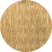 Round Abstract Brown Modern Rug, abs4644brn