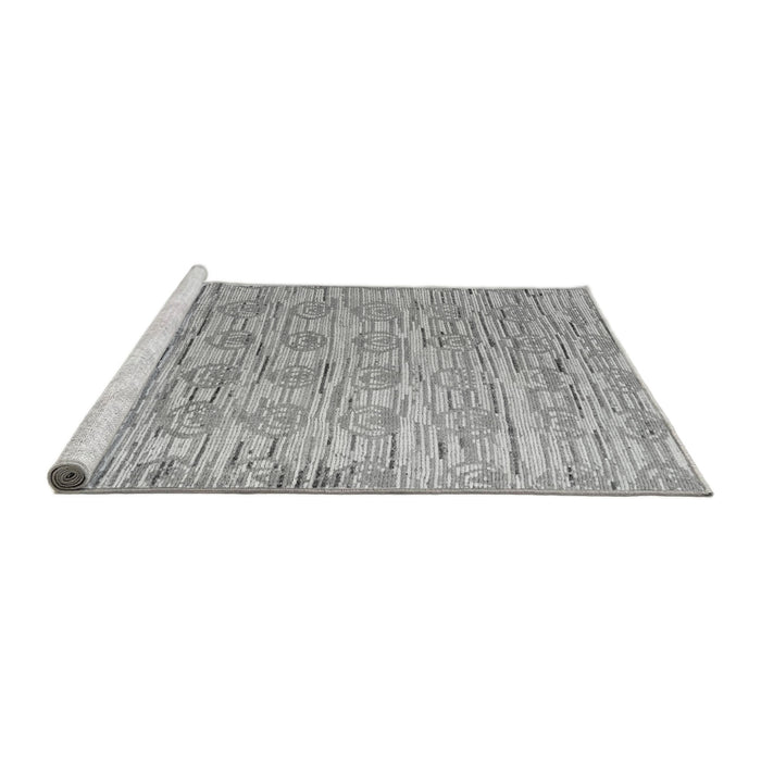 Sideview of Machine Washable Abstract Gray Modern Rug, wshabs4644gry