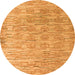 Round Abstract Orange Modern Rug, abs4644org