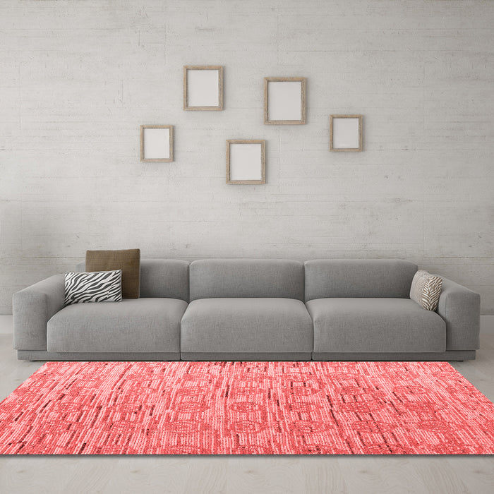Modern Red Washable Rugs
