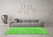 Machine Washable Abstract Green Modern Area Rugs in a Living Room,, wshabs4644grn