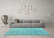 Machine Washable Abstract Light Blue Modern Rug in a Living Room, wshabs4644lblu