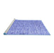 Sideview of Machine Washable Abstract Blue Modern Rug, wshabs4644blu