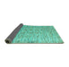 Sideview of Abstract Turquoise Modern Rug, abs4644turq