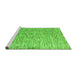 Sideview of Machine Washable Abstract Green Modern Area Rugs, wshabs4644grn