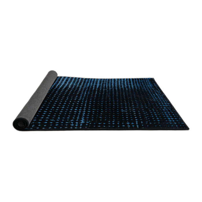 Sideview of Abstract Black Modern Rug, abs4645
