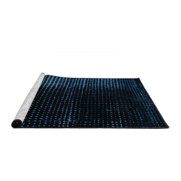 Sideview of Machine Washable Abstract Black Rug, wshabs4645