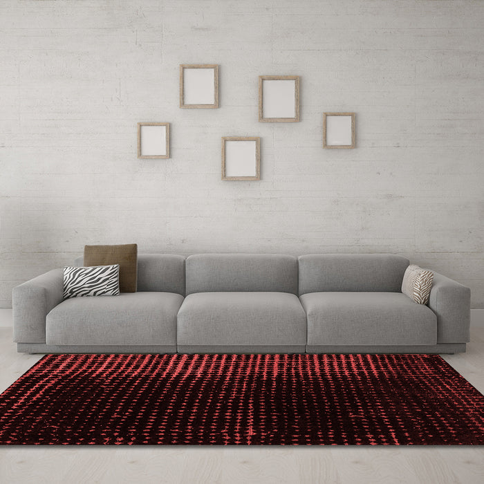 Modern Red Washable Rugs