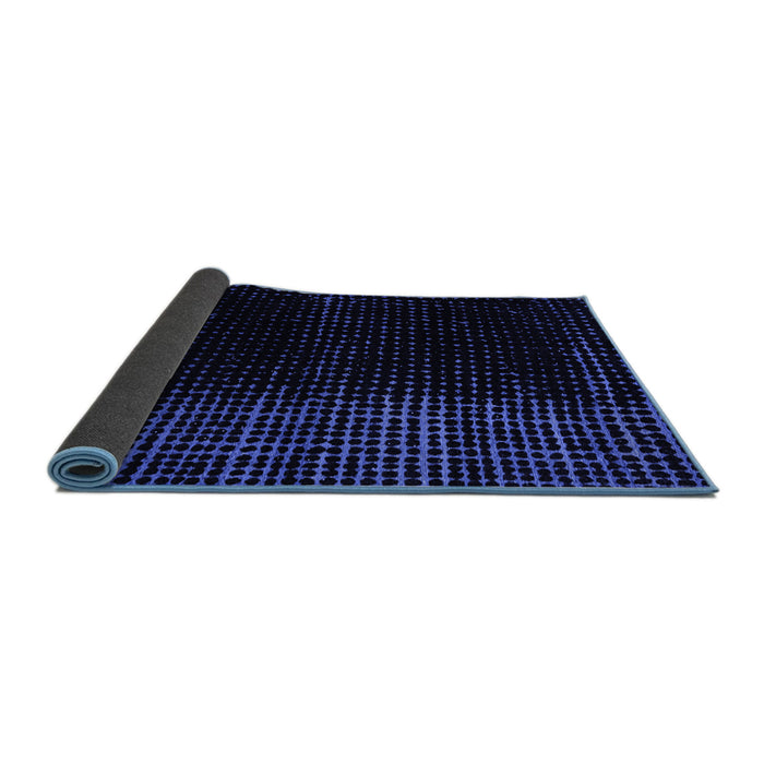Sideview of Abstract Blue Modern Rug, abs4645blu