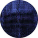 Round Abstract Blue Modern Rug, abs4645blu