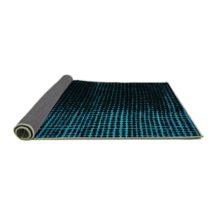 Sideview of Abstract Turquoise Modern Rug, abs4645turq
