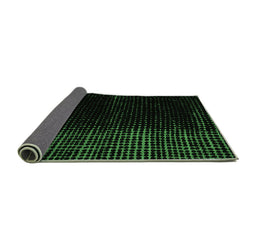 Sideview of Abstract Emerald Green Modern Rug, abs4645emgrn