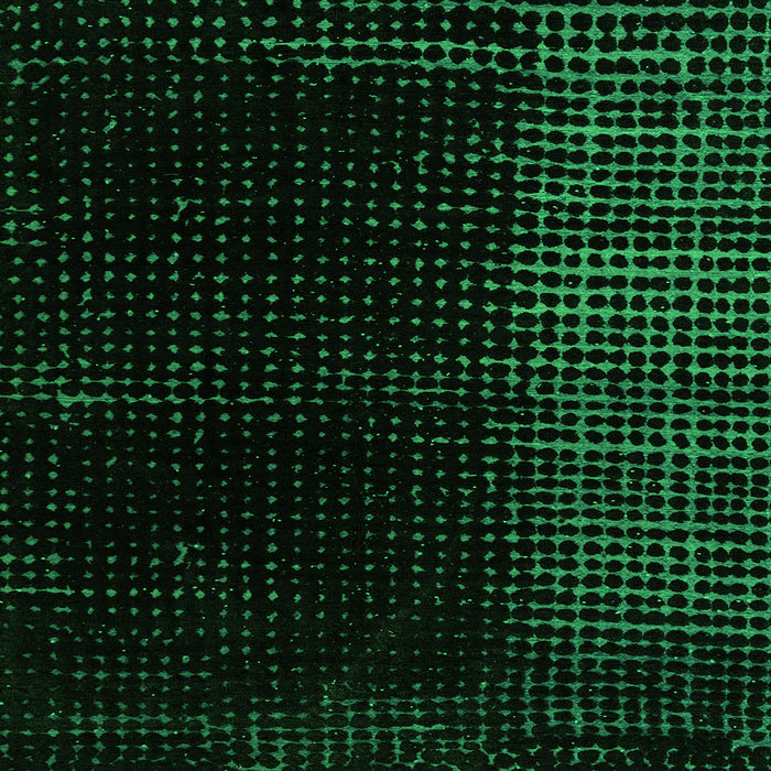 Square Machine Washable Abstract Green Modern Area Rugs, wshabs4645grn