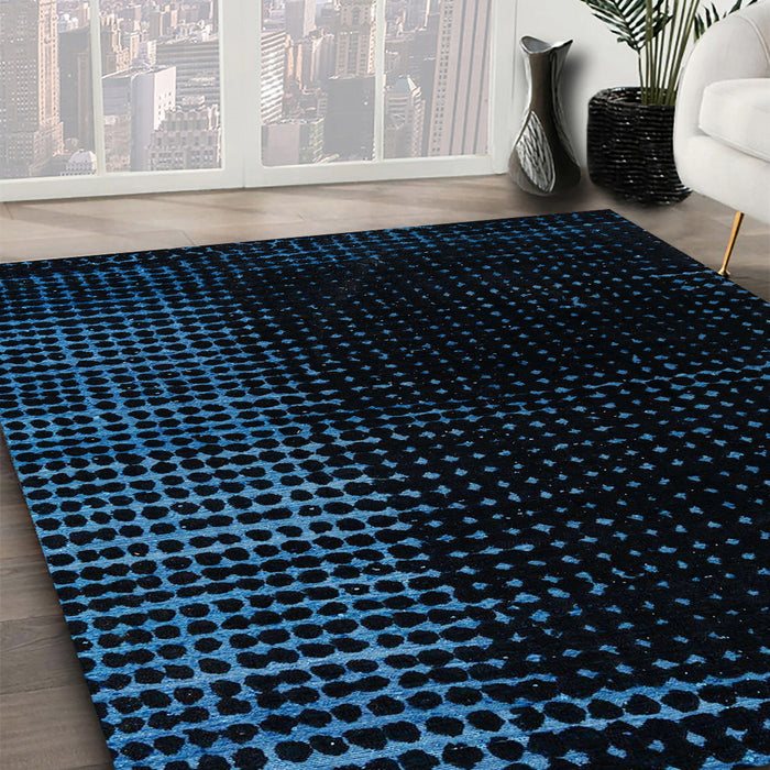 Machine Washable Abstract Black Rug in a Family Room, wshabs4645