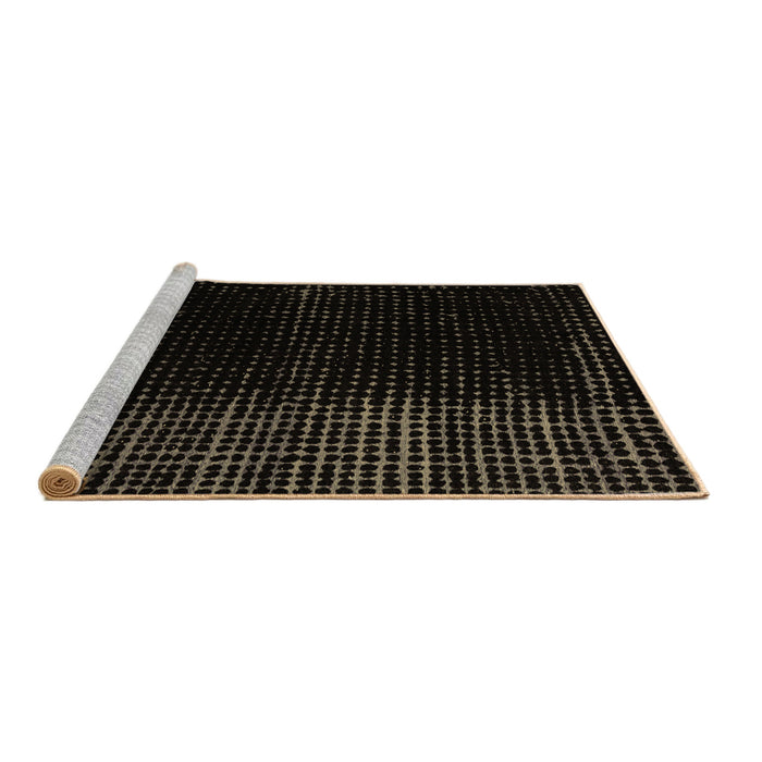 Sideview of Machine Washable Abstract Brown Modern Rug, wshabs4645brn