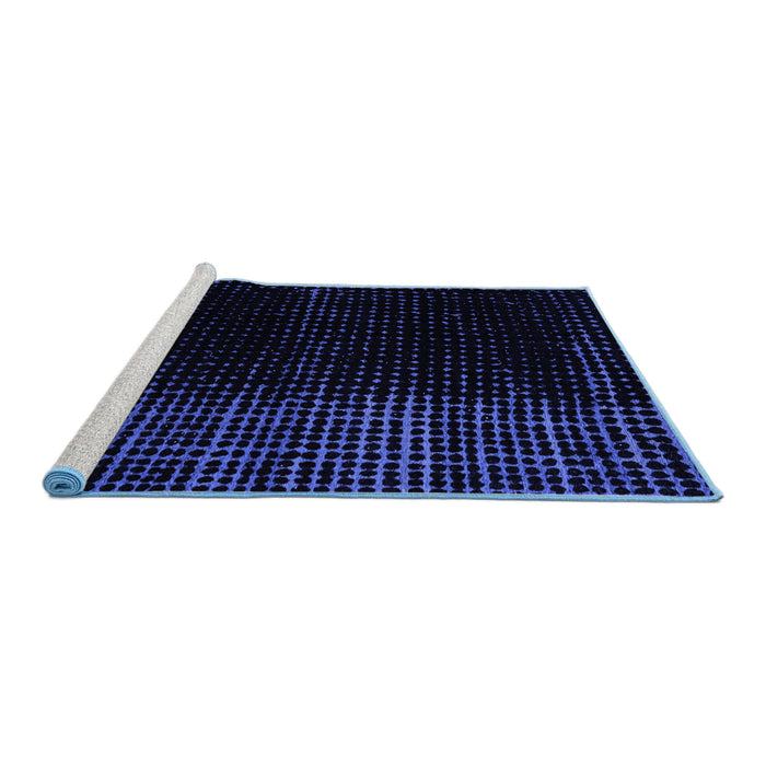 Sideview of Machine Washable Abstract Blue Modern Rug, wshabs4645blu