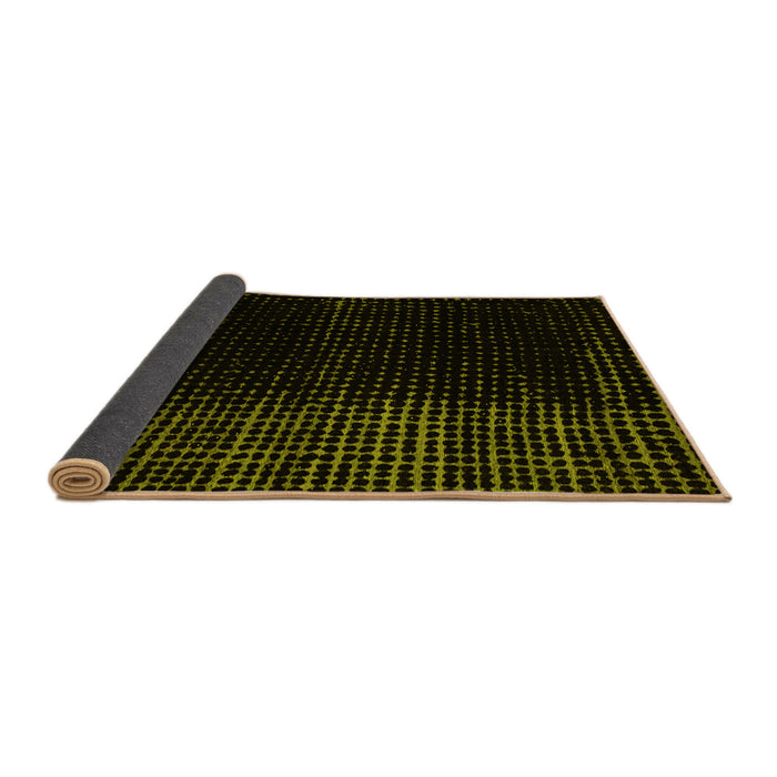 Sideview of Abstract Yellow Modern Rug, abs4645yw