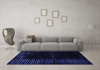 Machine Washable Abstract Blue Modern Rug, wshabs4646blu