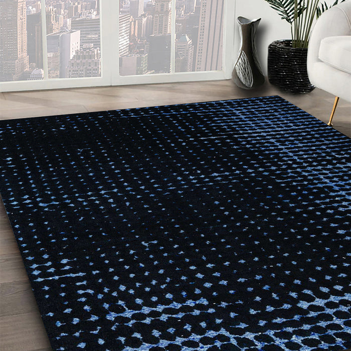 Machine Washable Abstract Black Rug in a Family Room, wshabs4646