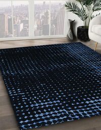 Abstract Black Modern Rug, abs4646