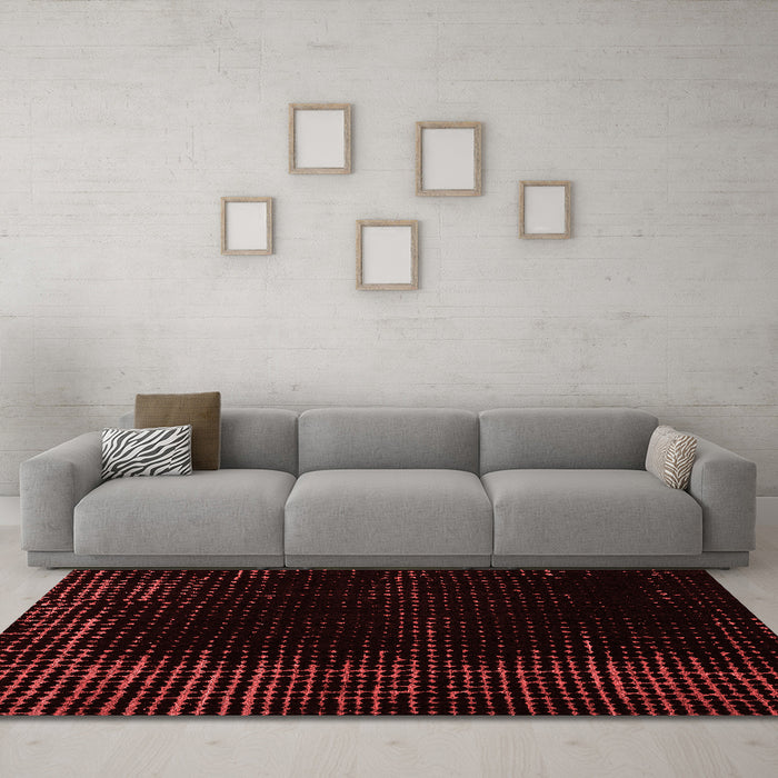 Modern Red Washable Rugs