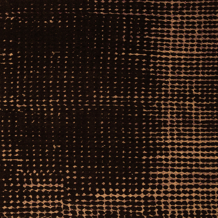 Square Machine Washable Abstract Orange Modern Area Rugs, wshabs4646org