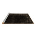 Sideview of Machine Washable Abstract Brown Modern Rug, wshabs4646brn