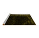 Sideview of Machine Washable Abstract Yellow Modern Rug, wshabs4646yw