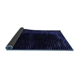 Sideview of Abstract Blue Modern Rug, abs4646blu