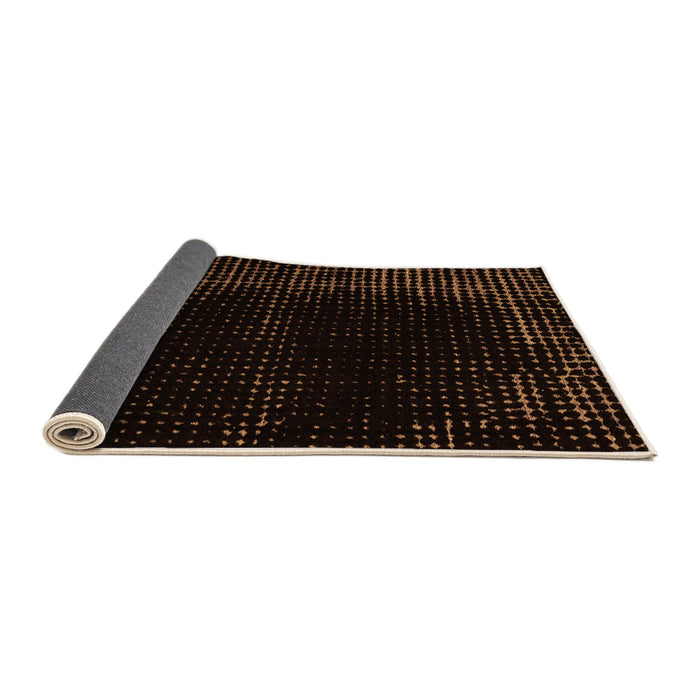 Sideview of Abstract Orange Modern Rug, abs4646org