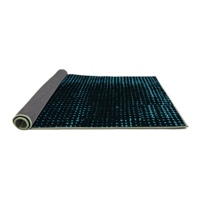 Sideview of Abstract Turquoise Modern Rug, abs4646turq