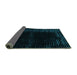 Sideview of Abstract Turquoise Modern Rug, abs4646turq