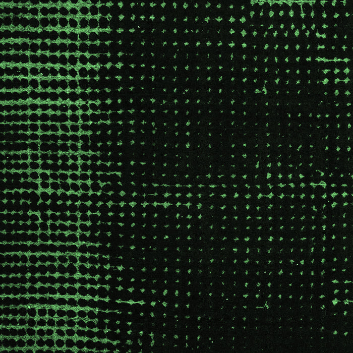 Machine Washable Abstract Emerald Green Modern Area Rugs, wshabs4646emgrn