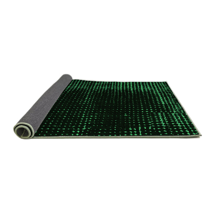 Sideview of Abstract Green Modern Rug, abs4646grn