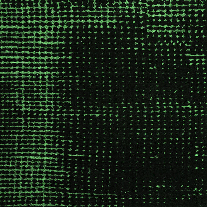 Square Machine Washable Abstract Emerald Green Modern Area Rugs, wshabs4646emgrn