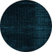 Round Abstract Light Blue Modern Rug, abs4647lblu