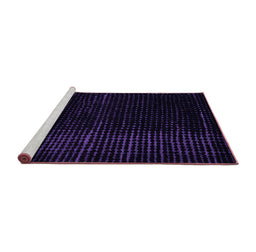 Sideview of Machine Washable Abstract Purple Modern Area Rugs, wshabs4647pur