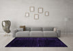 Machine Washable Abstract Purple Modern Area Rugs in a Living Room, wshabs4647pur