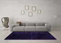 Machine Washable Abstract Purple Modern Rug, wshabs4647pur