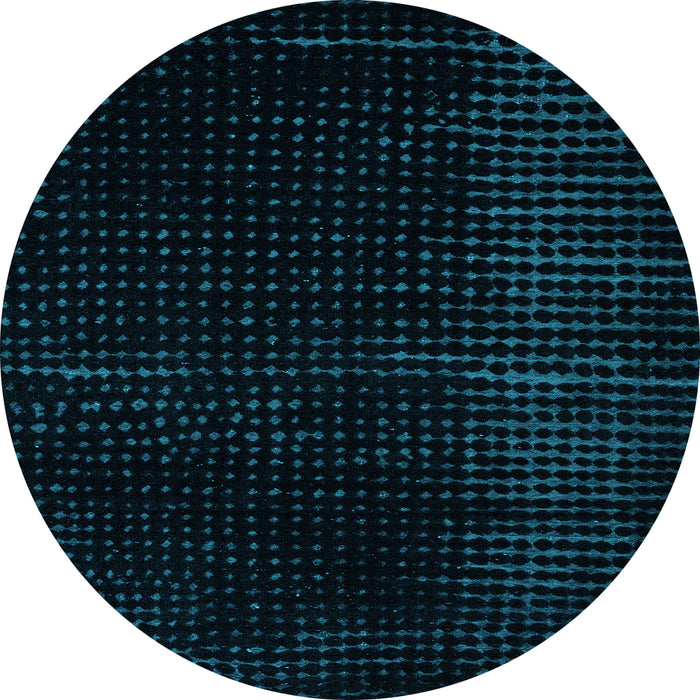 Round Machine Washable Abstract Light Blue Modern Rug, wshabs4647lblu