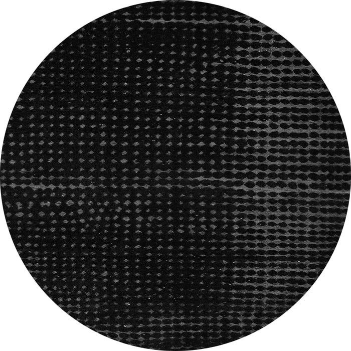 Round Abstract Gray Modern Rug, abs4647gry