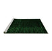 Sideview of Machine Washable Abstract Green Modern Area Rugs, wshabs4647grn