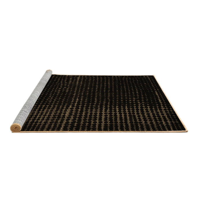 Sideview of Machine Washable Abstract Brown Modern Rug, wshabs4647brn