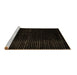 Sideview of Machine Washable Abstract Brown Modern Rug, wshabs4647brn