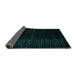 Sideview of Abstract Turquoise Modern Rug, abs4647turq