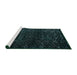 Sideview of Machine Washable Abstract Black Rug, wshabs4648